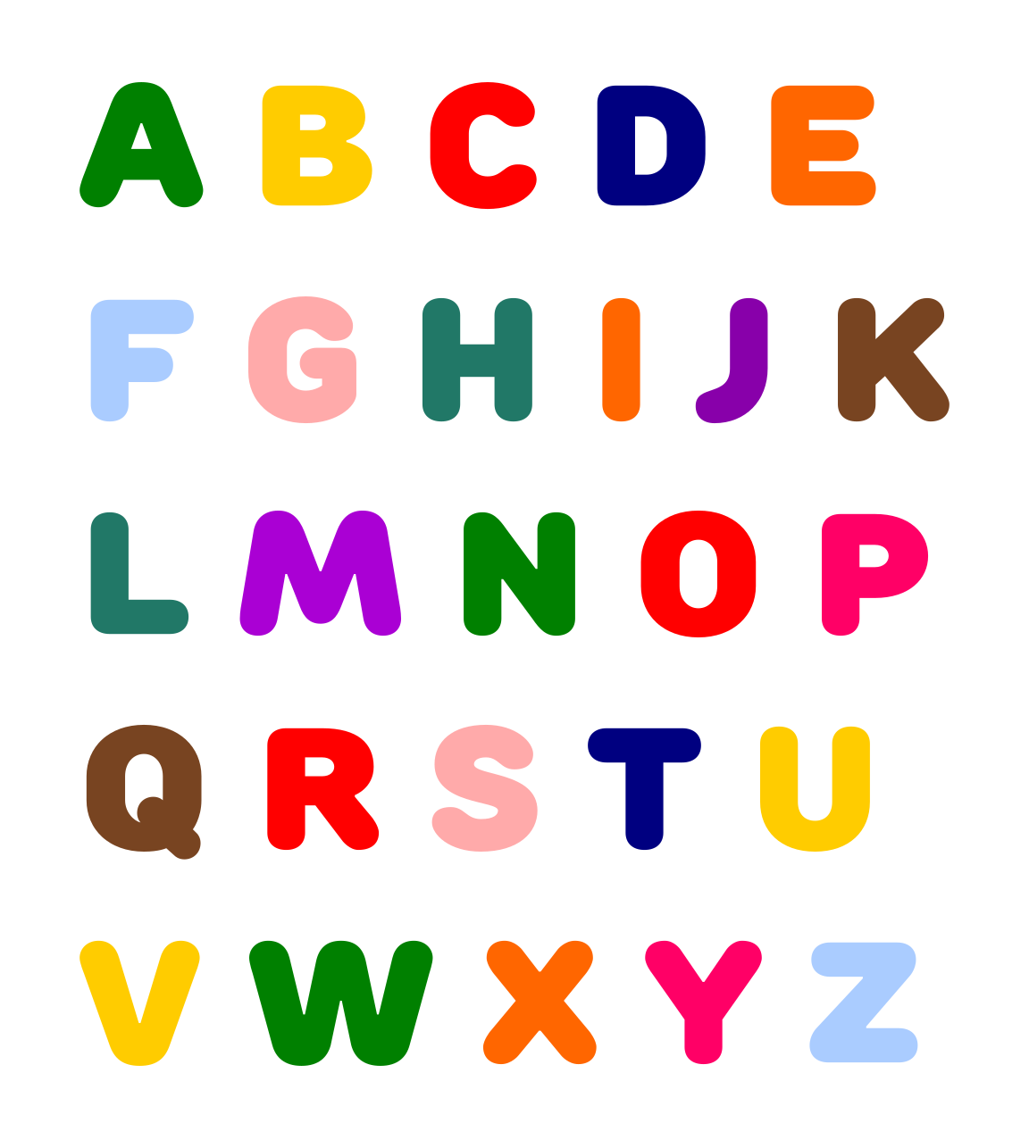 Bügelbild Buchstaben *verschiedene Farben*
